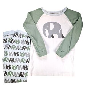 Tea Collection Elephant Print Pajamas Kids Size 10